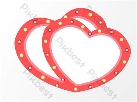 Red Love Neon Vector Element Png Images Ai Free Download Pikbest