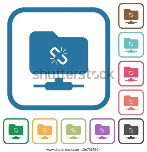 Ftp Connection Lost Simple Icons Color Stock Vector Royalty Free