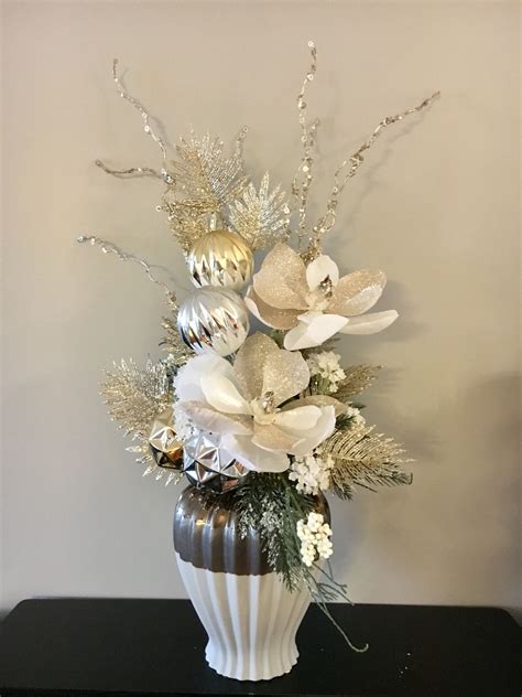 Pin By Jenny Vu On Silk Flowers Arrangement By Jenny Christmas Floral