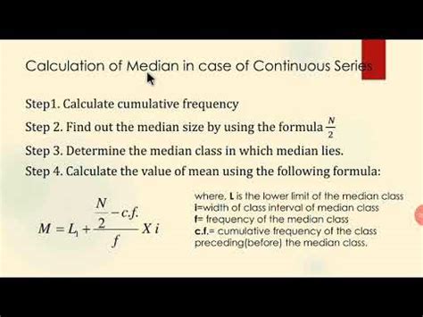 Median Continuous Series YouTube