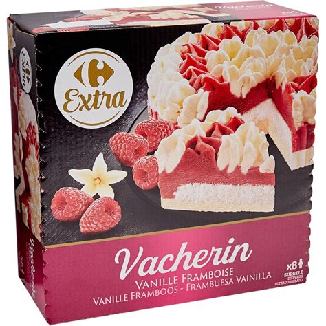 Dessert Glac Vacherin Vanille Framboise Carrefour Extra La Boite De