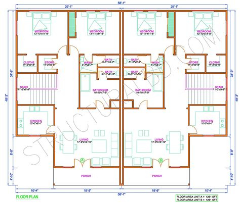 Modern Multi Family House Plans free Download