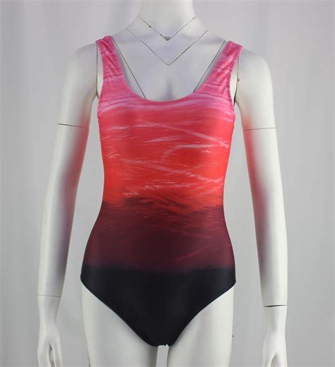Push Up Cross One-piece Beach Bathing Suit Gradient Print Sexy One