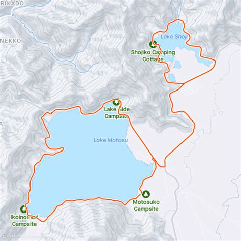 Cycling Route Around Lake Motosu Lake Shoji At Mt Fuji 23 5 Km Road