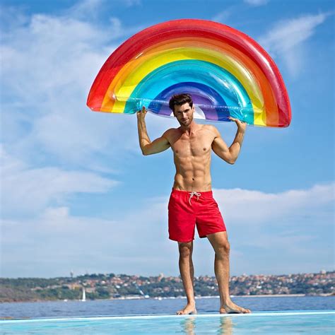 Sunnylife Luxe Rainbow Lie On Float In Fabulously Fun Rainbow Pools