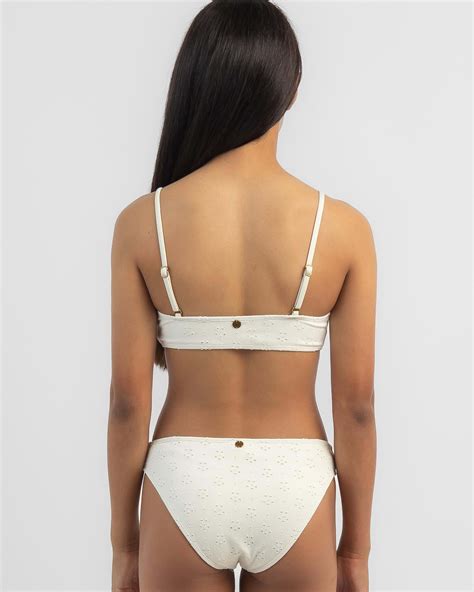 Shop Kaiami Girls Natalie Bralette Bikini Set In Cream Fast Shipping Easy Returns City