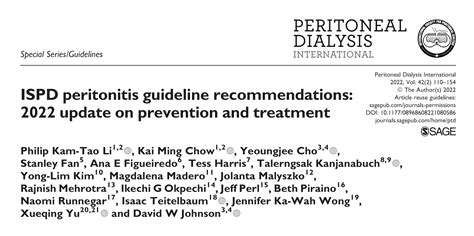 Ispd Peritonitis Guideline Recommendations 2022 Update On 55 Off