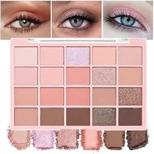 Amazon WanTuoluo Nude Brown Pink Matte Shimmer Eyeshadow Palette For Eye Makeup High