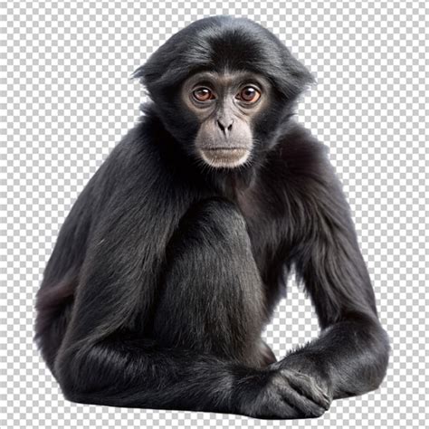 Premium Psd Black Spider Monkey Transparent Background