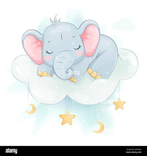 Elephant Qui Dort Sur Un Nuage Dessin Banque De Photographies Et Dimages à Haute Résolution Alamy