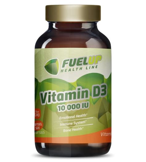FuelUp Vitamin D3 10000 IU 120 капс купить витамин д в Киеве и Украине ...