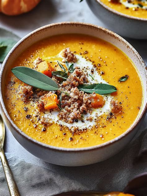 Hearty Butternut Squash Sausage Soup for Cozy Nights - Margot Recipes