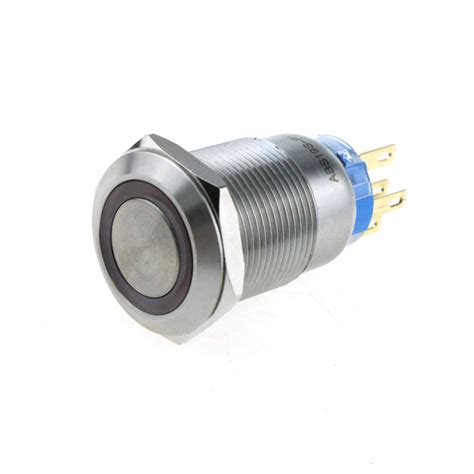 hot sale momentary copper panel 19mm LED metal push button switch ...