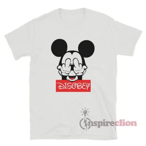 Mickey Mouse Disobey Fuck Off Middle Finger T Shirt Inspireclion