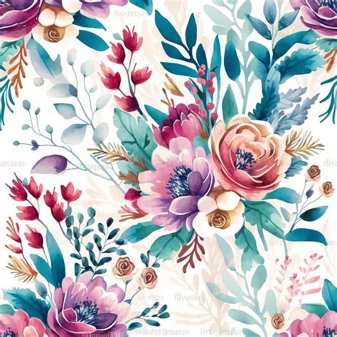 Watercolor Floral Pattern - Etsy