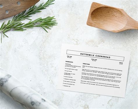 Modern Editable Recipe Card Template Recipe Card Print Recipe Box - Etsy