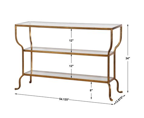 Deline Gold Console Table Fortin Ironworks