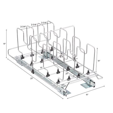 Chrome Roll Out Cookware Organizer The Container Store