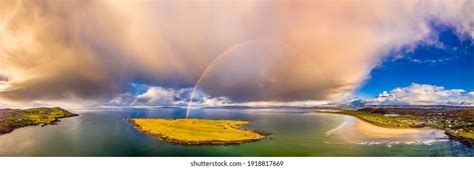 Aerial View Rainbow Above Atlantic Ocean Stock Photo Edit Now 1918817669