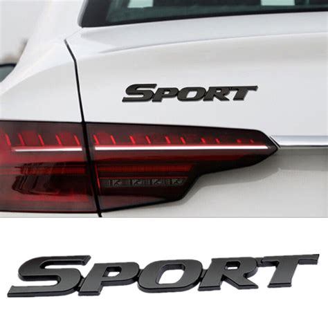 D Car Metal Sport Logo Emblem Badge Sticker Fender Trunk Decal Trim