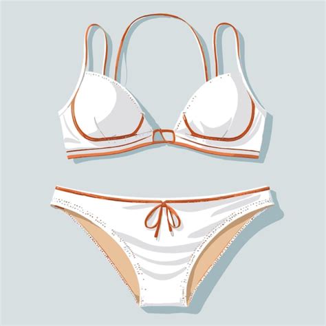 Vector De Bikini Sur Un Fond Blanc Vecteur Premium