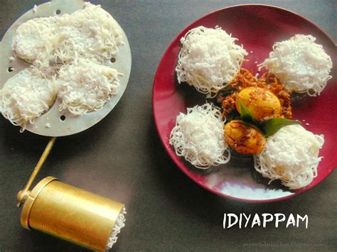 Idiyappam String Hoppers Nool Puttu Sevai Served With Kerala Egg Roast