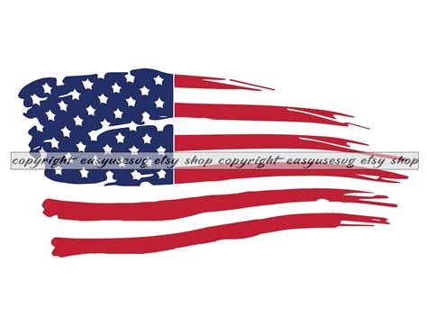 United States Distressed Torn Ripped Flag America American Usa Etsy