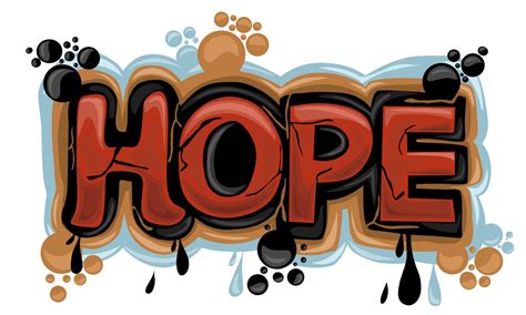 HOPE writing graffiti design on a white background 4990516 Vector Art ...