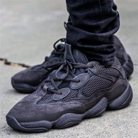 Adidas yeezy 500 utility black on feet sneaker review – Artofit