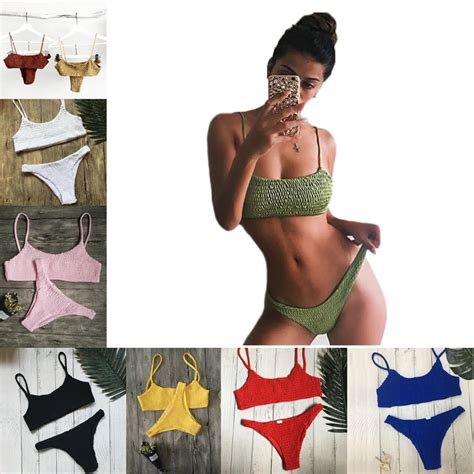 Hot Bandage Bikini Sexy High Elastic Women Bikini Set Swimsuit Push Up Brazilian Swimwear