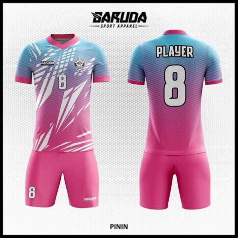desain jersey sepakbola printing gradasi warna pink biru  cool