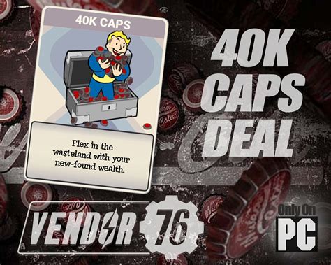 Fallout 76 PC 40k Caps 40000 Bottle Caps FO76 Fast Etsy