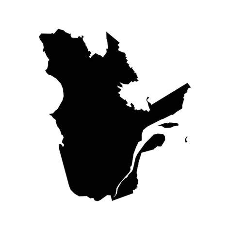 Quebec mapa provincia de canadá ilustración vectorial Vector Premium