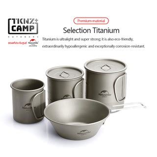 TKNZ CAMP Naturehike 20CJ dual purpose titanium bowl 300ml ถวย