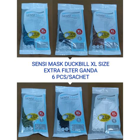 Jual Sensi Duckbill Mask Double Filter Uk Xl Sachet Shopee Indonesia