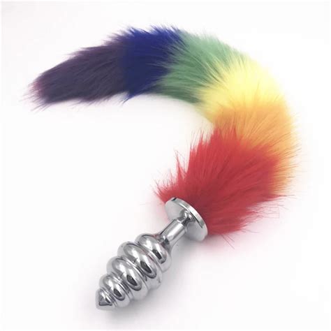 Aliexpress Buy Size Big Anal Plug Fox Tail Stainless Steel Butt Plug Cosplay Anal Sex