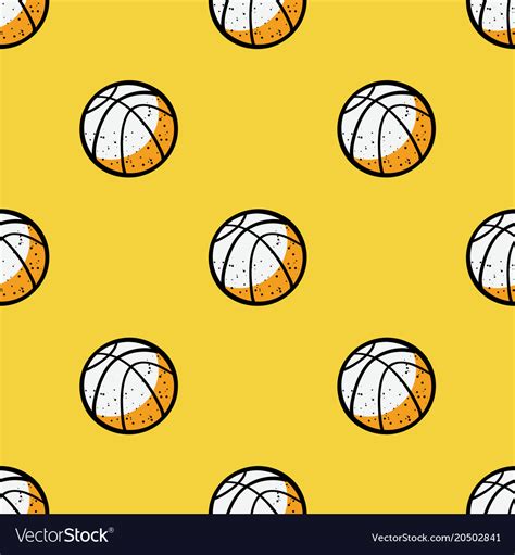 Basketball Ball Seamless Pattern Royalty Free Vector Image