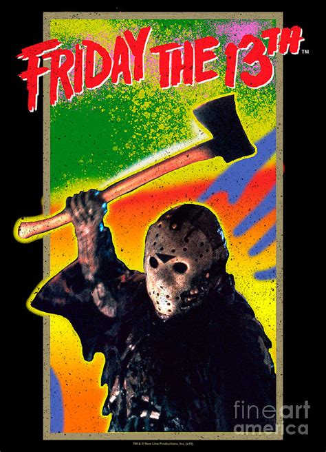 Friday The 13th Retro Game Colourfull Digital Art By Mary Spooner