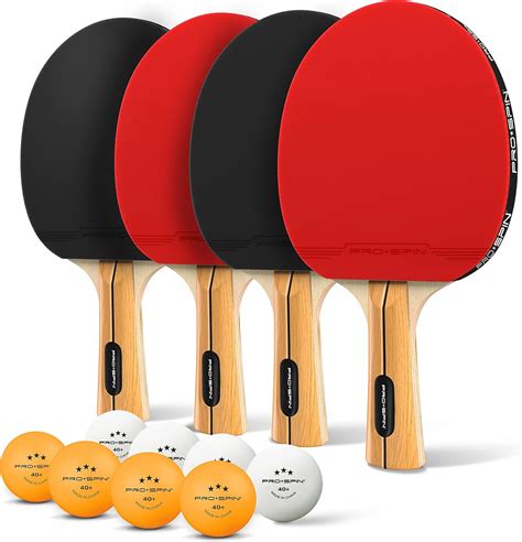 Buy Pro Spin Ping Pong Paddles High Performance Sets With Premium