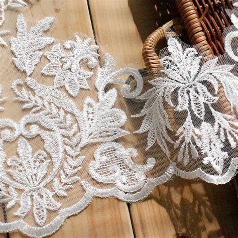 Ivory Alencon Lace Trim High Quality Hand Made Embroidered Wedding Lace