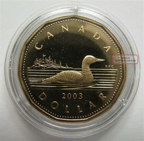 2003 Proof 1 Loon Canada Loonie One Dollar Coin Only