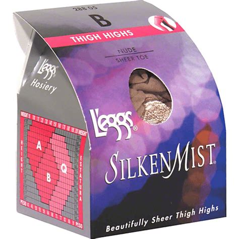 Leggs Silken Mist Thigh Highs B Nude Sheer Toe Shop Ron S Supermarket