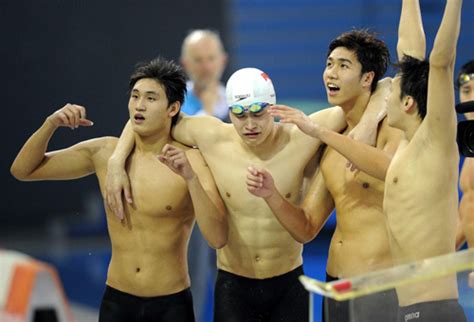 China Outshines Japan In Mens 4x200m Freestyle Relay