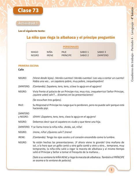 Lengua Y Literatura Lee El Siguiente Texto Dramatico Y Luego Responde