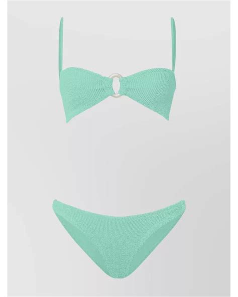 Hunza G Metallic Bikini In Green Lyst UK