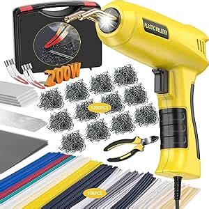 Amazon EASYWELDER Upgrade 200W Plastic Welder 1200PCS Hot Staples 106PCS 12 Colors Welding