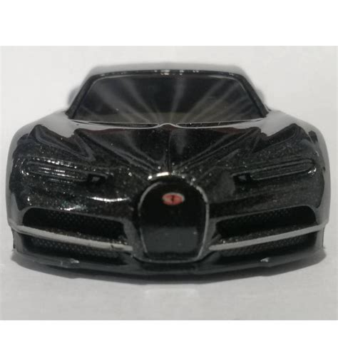 Hot Wheels Bugatti Chiron Metallic Black Scale No Package X Cm