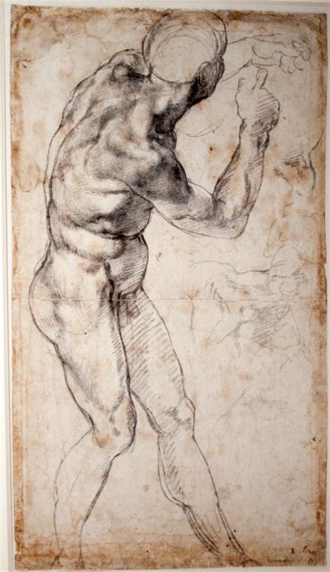 Michelangelo Male Nude Turning To The Right Traditional Visual Art