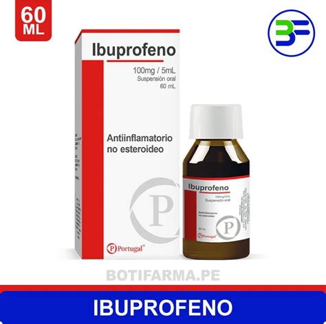 Ibuprofeno 100 Mg 5ml Jarabe Frasco 60 Ml Botifarma SJL