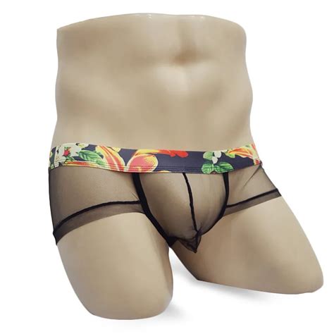 Slip Taille Basse Pour Homme Sous V Tement Respirant En Maille Transparente Lingerie Sexy